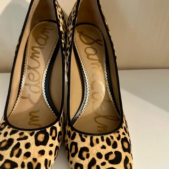 Sam Edelman Leopard Print Pumps – Real Fur – Square Toe – Stunning! - Picture 3 of 6